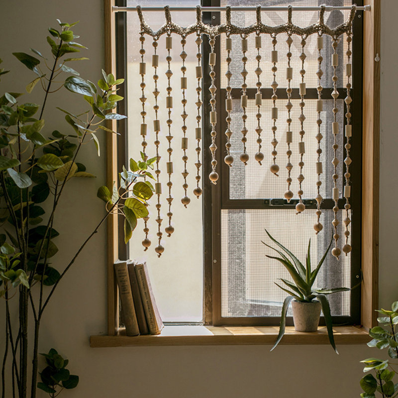 Wooden beads curtain sales